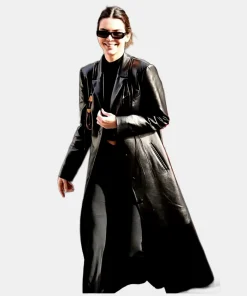Kendall Jenner Leather Trench Coat