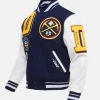 Men's Denver Nuggets Pro Standard Navy Blue Varsity Jacket