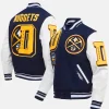 Men's Denver Nuggets Pro Standard Navy Mash-Up Full-Zip Varsity Jacket