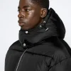 Mens Hooded Puffer Jacket Black