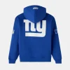 Mens New York Giants OVO x NFL OG Owl Icon Team Pullover Hoodie Blue