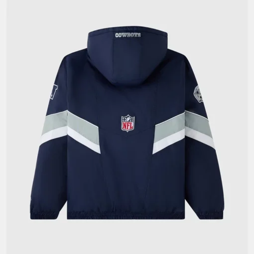 Mens Sports OVO x NFL Dallas Cowboys Starter Sideline Navy Blue Hooded Jacket