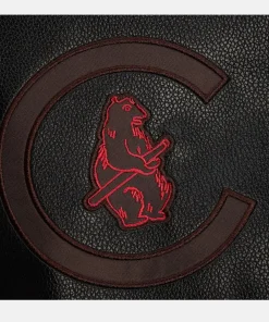 Mitchell & Ness Chicago Cubs Black Blackout Collection Jacket