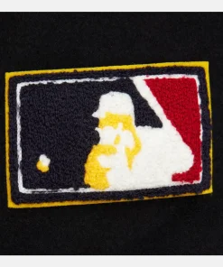 NFL Men's Chicago Cubs Mitchell & Ness Black Blackout Collection Full-Snap Varsity Jacket