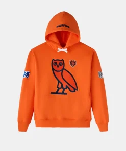 NFL x OVO Chicago Bears OG Owl Hoodie Orange