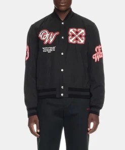 Paris Hilinski Golf x Off-White Virgil Abloh's Varsity Jacket Black Golf