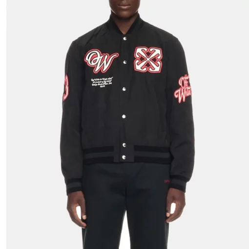 Paris Hilinski Golf x Off-White Virgil Abloh's Varsity Jacket Black Golf