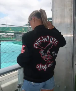 Paris Hilinski Golf x Off-White Virgil Abloh's Varsity Jacket Black Golf