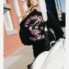 Paris Hilinski Off-White Virgil Abloh's Varsity Jacket Black Golf