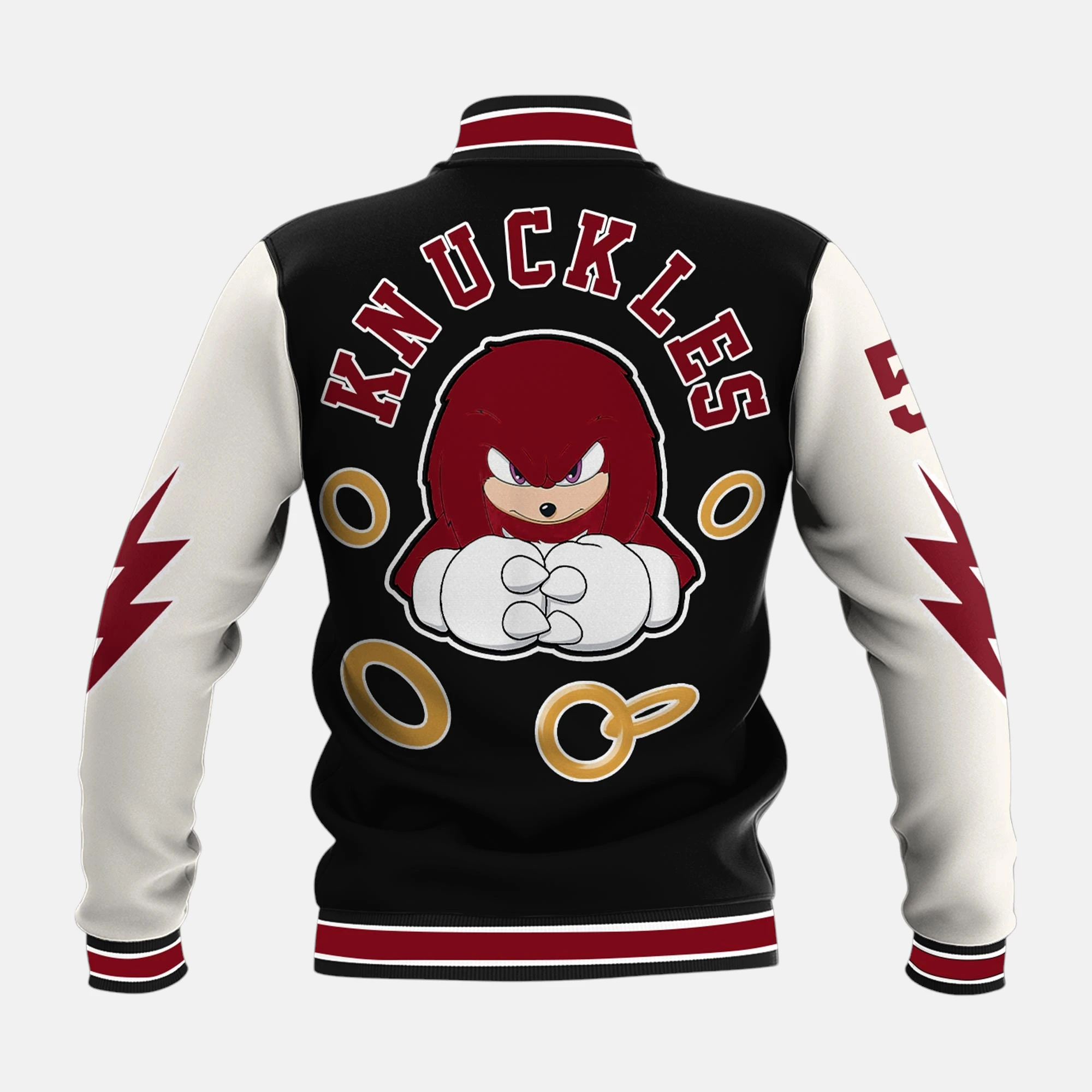 Detroit Lions Knuckles Varsity Leather Sleeves Jacket