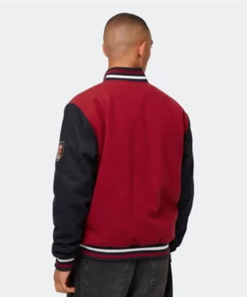 Shop Mens Football Club Arsenal Retro Crest Varsity Jacket Red Black