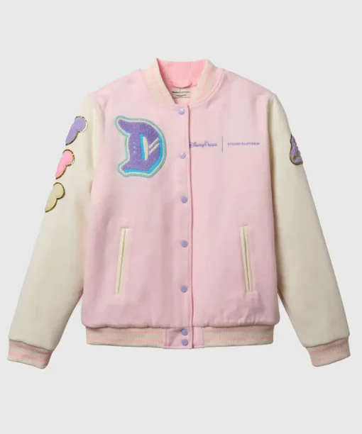 Stoney Clover Lane Disneyland Varsity Jacket Pink