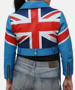 Street Fighter 6 Cammy Blue Crop Jacket American Flag