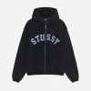 Stussy Faded Graphic Zip Hoodie Black