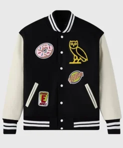 The Simpsons OVO Varsity Jacket Black