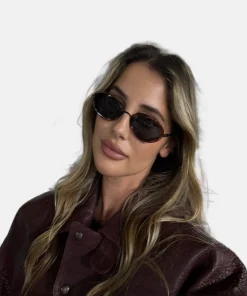 Tia Lineker Brown Leather Jacket