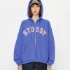 Unisex Stussy Faded Graphic Zip Hoodie