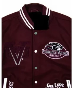 WWE Star Mia Yim Virginia Union University Varsity Jacket (Marron)