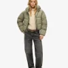 Women's Cropped Cocoon Puffer Jacket