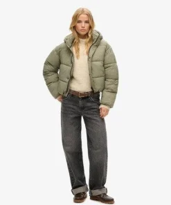 Women's Cropped Cocoon Puffer Jacket
