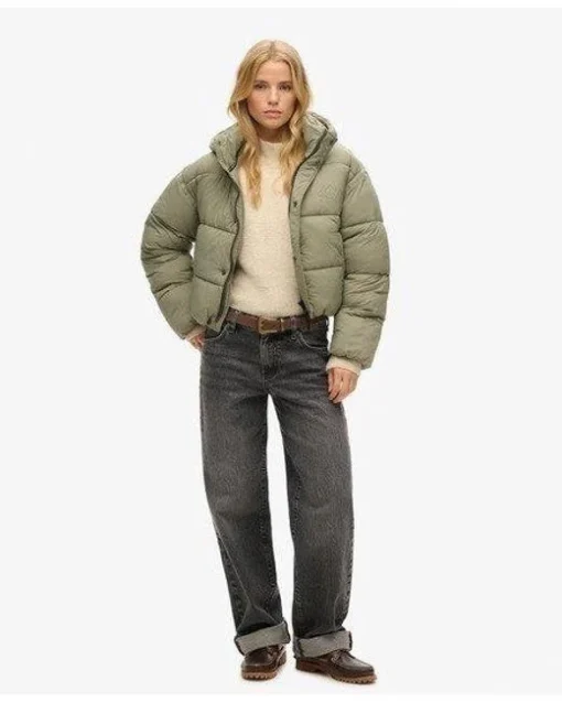 Women's Cropped Cocoon Puffer Jacket