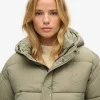 Women's Natural Cropped Cocoon Puffer Jacket