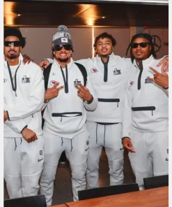 Chiefs Super Bowl LIX Opening Night Tech Nike Fleece Jacket White