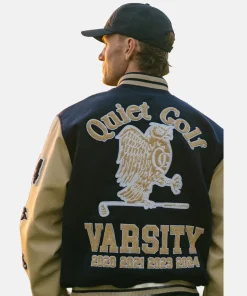 Men Quiet Golf's Winter 2024 Letterman Varsity Jacket