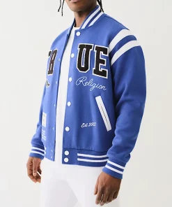 Mens True Religion True Uni Blue Varsity Jacket