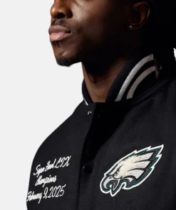 Commemorate Super Bowl LIX Philadelphia Eagles Varsity Jacket