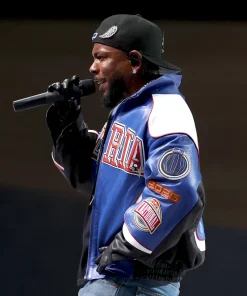 Super Bowl LIX Kendrick Lamar's Multi color Leather Jacket