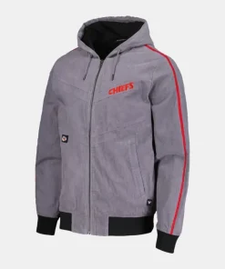 The Wild Collective Kansas City Chiefs Gray Corduroy Jacket