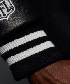 Commemorate Super Bowl LIX Philadelphia Eagles Jacket Rib knitted cuffs