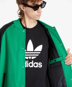 Adidas Sustainability Green Varsity Bomber Jacket
