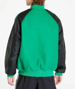 Adidas Sustainability Varsity Bomber Jacket Green
