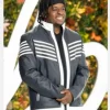 American Idol S23 Desmond Roberts Striped Leather Jacket