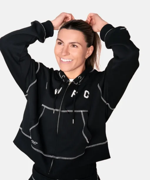 Arsenal AWFC Black Zip Hoodie women