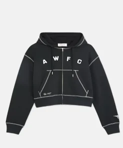Arsenal AWFC Women Black Zip Hoodie