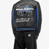 Avirex Black Spider Leather Bomber Jacket