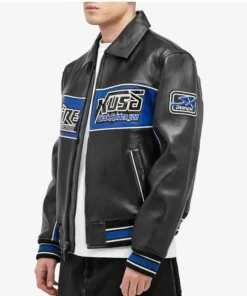 Avirex Men's Black Spider Leather Jacket