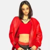 Blackpink Star Jennie Kim Album Ruby Official Video Song “Like JENNIE” Red Leather Bomber Jacket