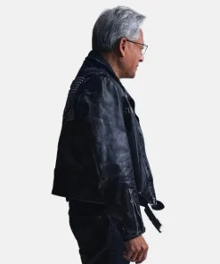 CEO of NVIDIA Jensen Huang ERL Leather Motorcycle Jacket