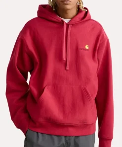 Carhartt Loose-Fit Midweight Fleece Pullover Hoodie in Red For Unisex