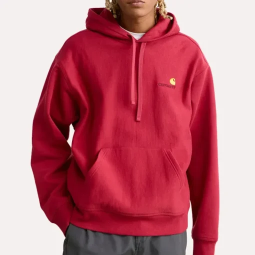 Carhartt Loose-Fit Midweight Fleece Pullover Hoodie in Red For Unisex