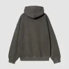 Carhartt WIP - Hooded Library Garment Dyed Black Pullover Oversized Hoodie