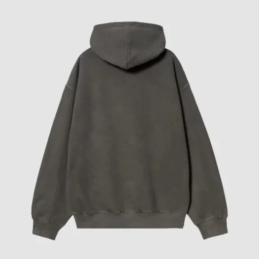 Carhartt WIP - Hooded Library Garment Dyed Black Pullover Oversized Hoodie