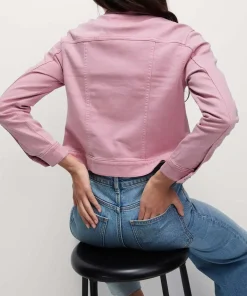 Rose Pink Denim Cotton Jacket