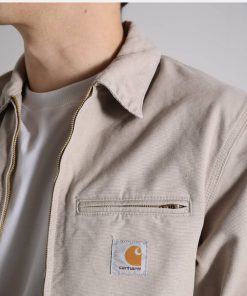 Detroit Jacket in Dusky Beige Stone Canvas