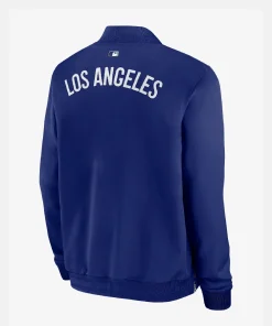 Dodgers Los Angeles Authentic Collection Dugout Men's Nike MLB Full-Zip Bomber Jacket