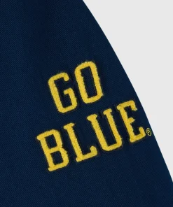 Go Blue Michigan Wolverines Varsity Bomber Jacket